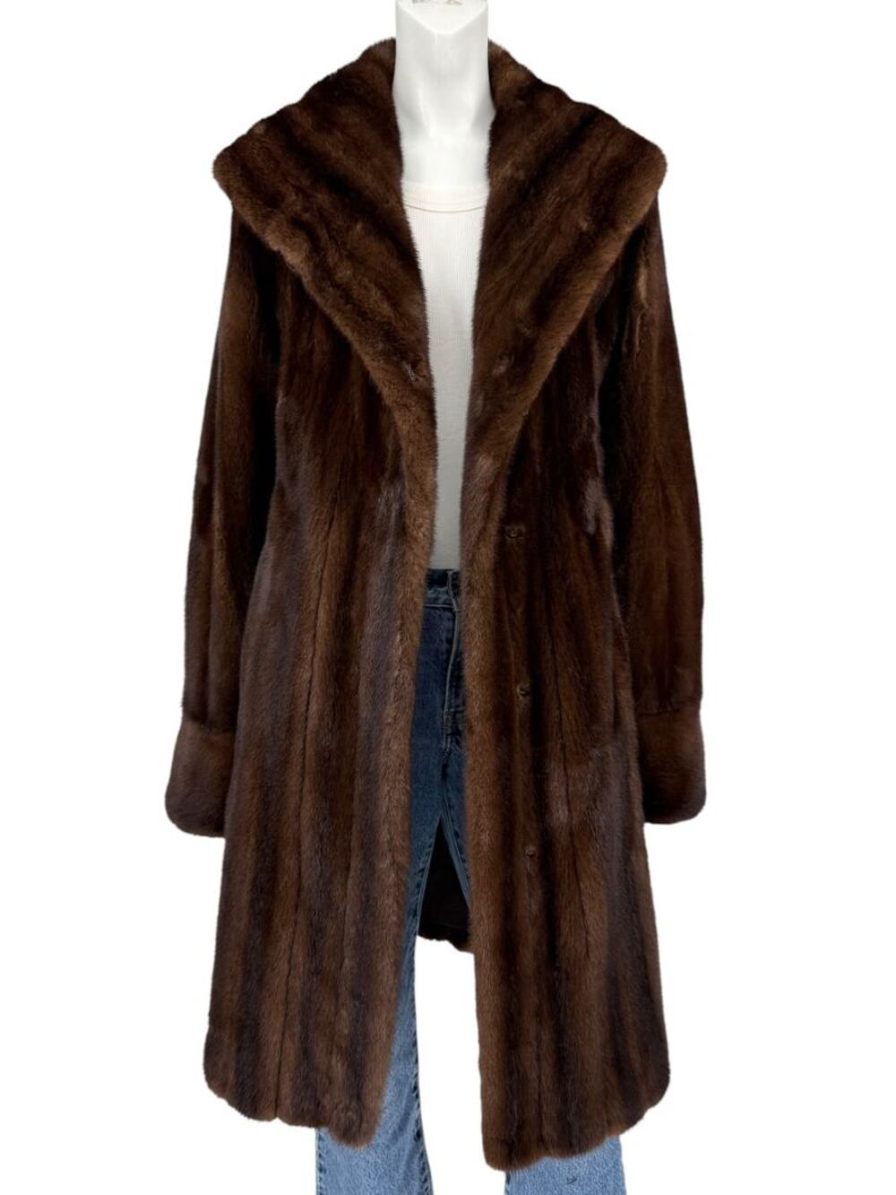 NAFA North American Ranch Mink Full-Length Fur Coat – Fits Like a Small